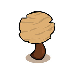 Free Hand Drawn Wood Sign Rounded.eps