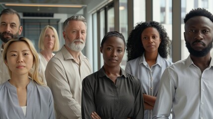 Obraz premium A group of people are standing in a room
