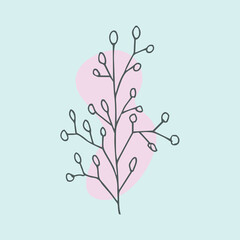 Simple Flat Hand Drawn Flower Outline.eps