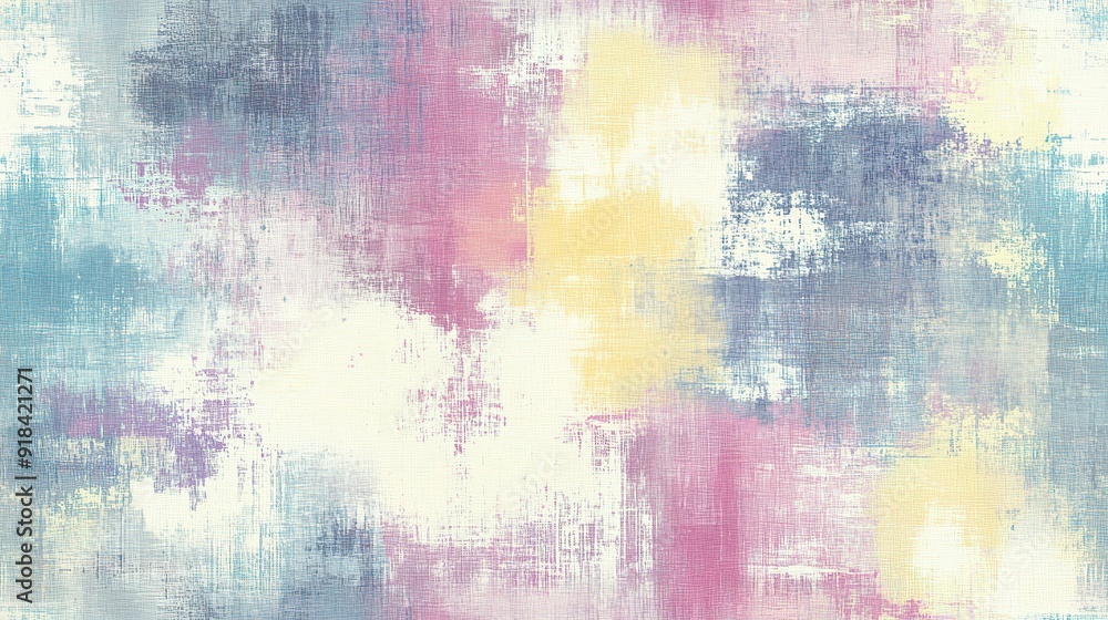 Poster Abstract Watercolor and Grid Pattern with Pastel Colors