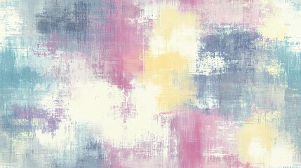 Abstract Watercolor and Grid Pattern with Pastel Colors