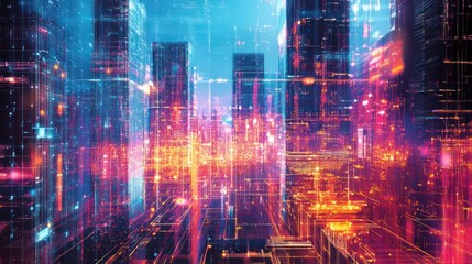 Fototapeta premium AI technology banner artificial intelligence based on data science and innovation in internet cyberspace