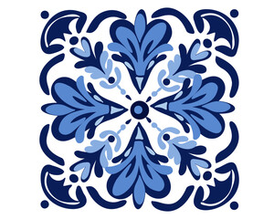 baroque style element, damask floral background, floral ornament, ceramic tiles, vector illustration
