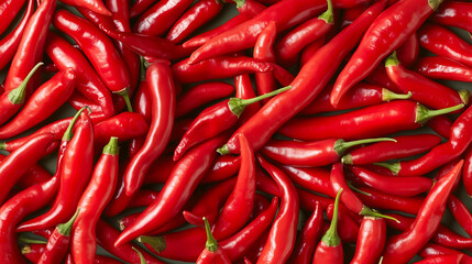 pile of fresh red chili peppers, vibrant and healthy against a textured background