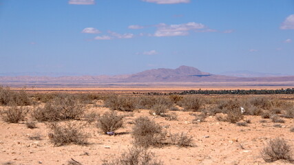 Mountains in the distance, on the road to Douz, Tunisia