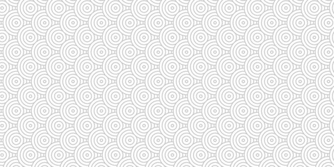 Minimal Vector overlapping Pattern diamond geometric white spiral line waves abstract wave line. seamless gray tile stripe overlap creative retro circle line fabric pattern white background.