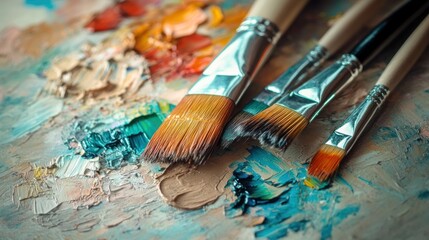 Paintbrushes on a Palette