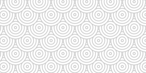 Fototapeta premium Minimal Vector overlapping Pattern diamond geometric white spiral line waves abstract wave line. seamless gray tile stripe overlap creative retro circle line fabric pattern white background.