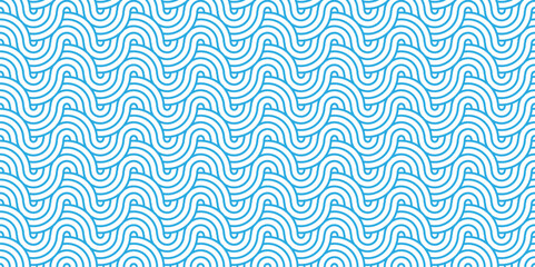 Minimal Vector overlapping Pattern diamond geometric blue color spiral line waves abstract wave line. seamless blue tile stripe overlap creative retro circle line fabric pattern white background.