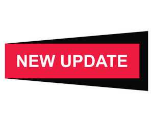 new update button on white background. new update button sign