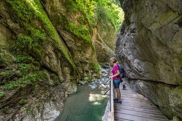 Alplochschlucht - Hiking area Alplochschlucht, Ebensand, Dornbirn, State of Voralrberg, Austria