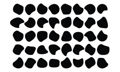 Abstract organic shape. modern blotch shape,  black blobs shape set, Random blob shapes eps 10.