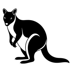 Kangaroo silhouette vector illustration