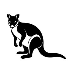 Kangaroo silhouette vector illustration
