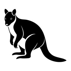 Kangaroo silhouette vector illustration