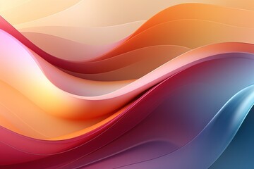 Abstract background with wavy, colorful, smooth, and glossy shapes.