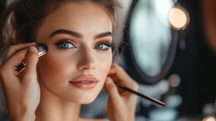 Beauty salon customers choosing beauty products