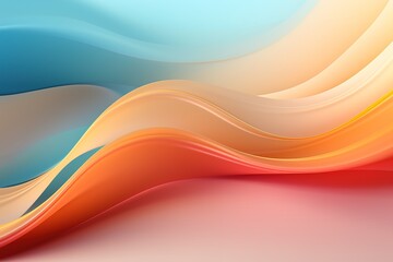 Abstract background with wavy, flowing shapes in soft pastel colors.