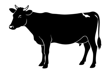 Cow silhouette vector illustration