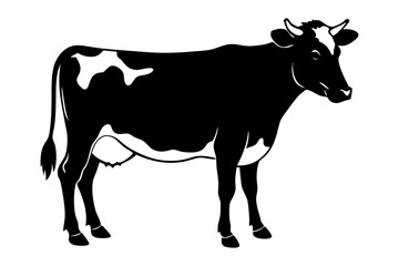 Cow silhouette vector illustration