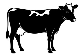 Cow silhouette vector illustration