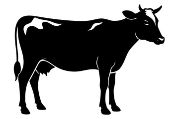Cow silhouette vector illustration