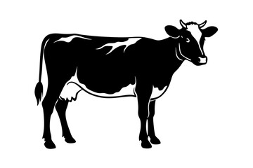 Cow silhouette vector illustration