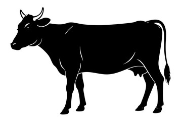 Cow silhouette vector illustration