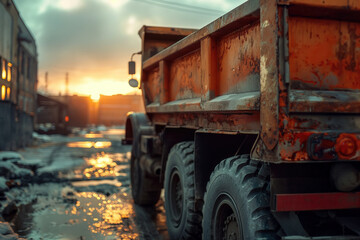 Obraz premium Dump truck bed