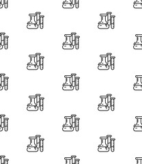 Beaker Test Tube Icon Seamless Pattern M_2407001