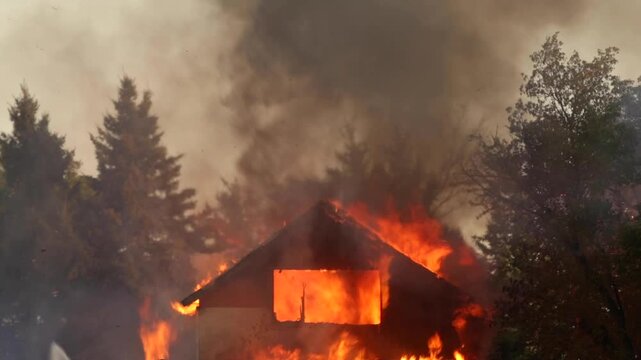 Burning House Footage