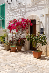 Narrow, stone street typical of Mediterranean countries, Martina Franca, Italy, Puglia