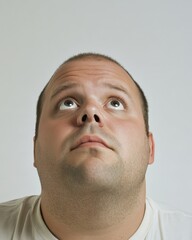 Obraz premium Men with unique expressions showcase diversity against a clean backdrop