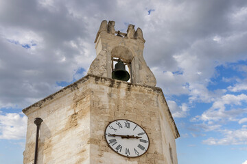 Civic Clock Tower (Torre Civica dell'Orologio), located at Piazza Garibaldi, Monopoli, Italy, Apulia