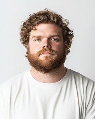 Obraz premium A group of men displays various expressions in front of a plain background