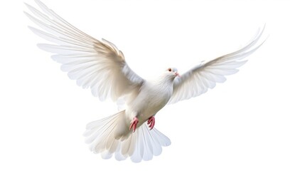 Fototapeta premium White Dove in Flight