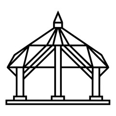 metallic structure line art vector