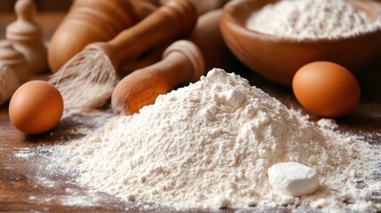 Fototapeta premium Picture of flour used for cooking
