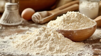 Fototapeta premium Picture of flour used for cooking