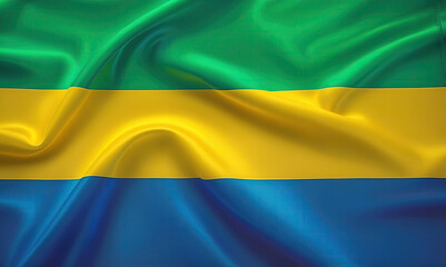 GABONESE FLAG for national Day or Independence Day of GABON