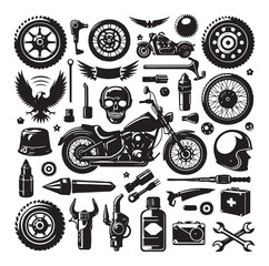 Motorcycle silhouette vector illustration,