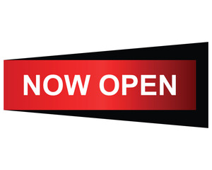 open now button on white background. open now button sign