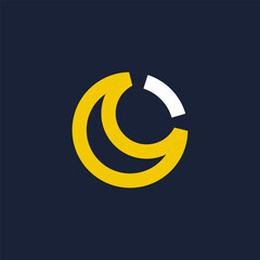 moon logo line circle abstract