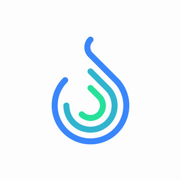 recommend clip art: abstract water drop line logo