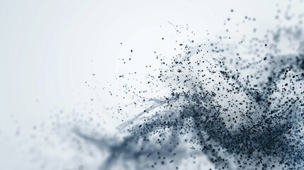 Abstract Blue and White Particle Burst