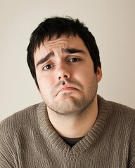 Fototapeta premium A group of men conveys varied emotions, evoking deep reflections of sadness