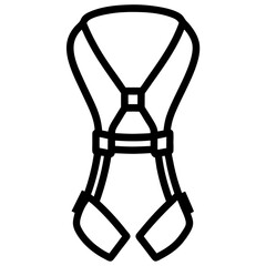 Image of Climbing harness line art vector