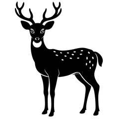 Deer icon silhouette vector illustration