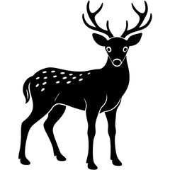 Deer icon silhouette vector illustration