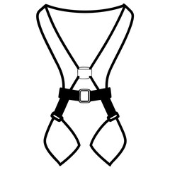 Image of Climbing harness line art vector